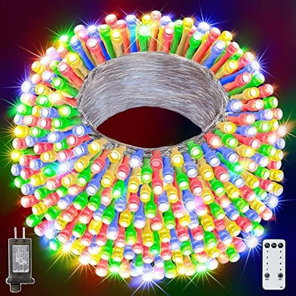 Christmas Lights 800LED 262FT,IP65 Waterproof Plug in Christmas Tree Lights with Remote,Timers,8 Modes,Plug in LED Christmas Lights,for Xmas Bedroom Yard Garden Party Decorations