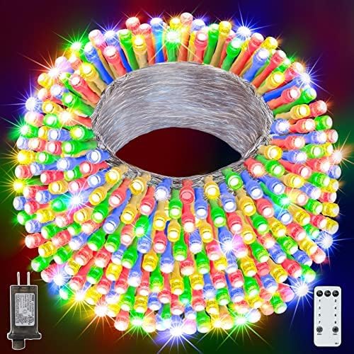 Christmas Lights 800LED 262FT,IP65 Waterproof Plug in Christmas Tree Lights with Remote,Timers,8 Modes,Plug in LED Christmas Lights,for Xmas Bedroom Yard Garden Party Decorations
