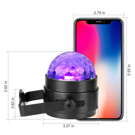 Litake UV Black Lights for Glow Party, 6W LED Disco Ball Strobe Lights for Dark Party Supplies, Sound Activated with Remote Control, Dj Light for Halloween Xmas Birthday Party Home Decorations, 4 Pack