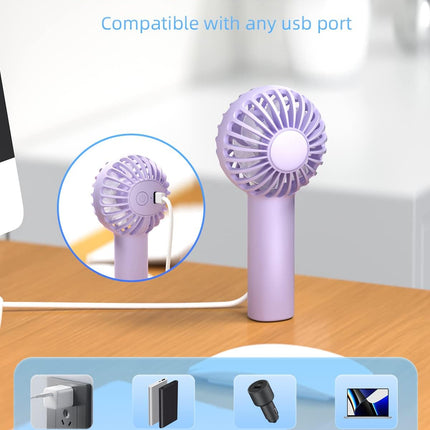 Mini Portable Fan, Small Handheld Fan With 3 Speeds, Small Hand Fan Usb Rechargeable, Personal Fan Battery Operate For Outdoor