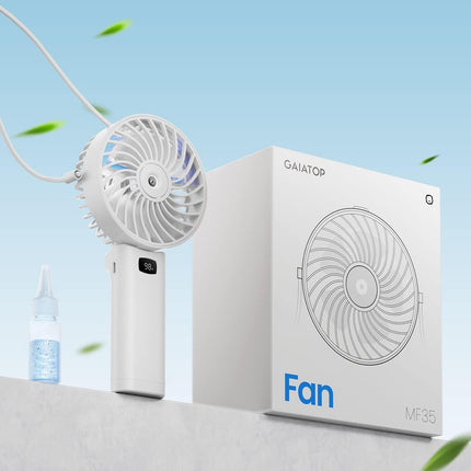 Gaiatop Portable Handheld Misting Fan, 4000Mah Rechargeable Personal Mister Fan, 4 Adjustable Speed Mist Fan, 180°Foldable, Mini