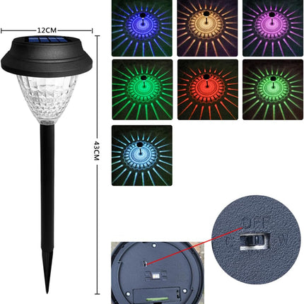 Solar Pathway Lights, Solar Garden Light Longer Lighting IP67 Waterproof 2 Lighting Modes&High-Brightness LED Path Lights for Outdoor Walkway Yard, Christmas Decor (6)