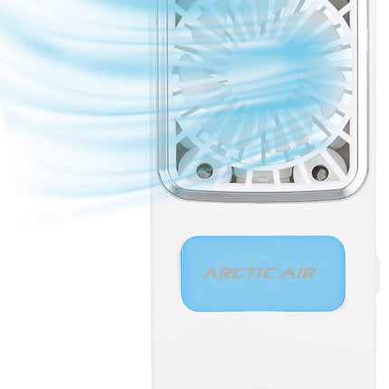 Arctic Air Portable Fan, Pocket Chill Handheld Mini Fan, Rechargeable Personal Air Cooler With HydroChill Technology, 3 Speeds Bu