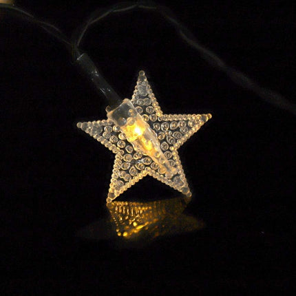 Solar Star Twinkle String Lights, 23FT 50LED 8 Modes Solar Powered Fairy Decorative Light Waterproof Lights for Gardens, Lawn Patio, Indoor Decoration, Xmas, Wedding, Holiday (Warm White)
