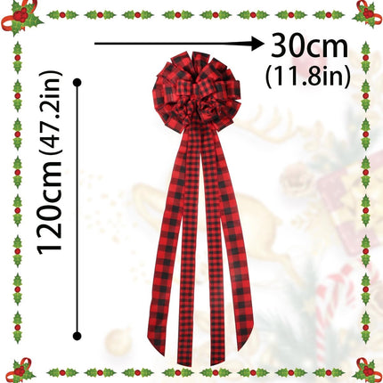 Christmas Tree Topper Wreath Bow Rustic Jute Bows Christmas Wreath Ornament Bow Pre-Tied Burlap Bows for Wedding Holiday Birthday Party Decoration