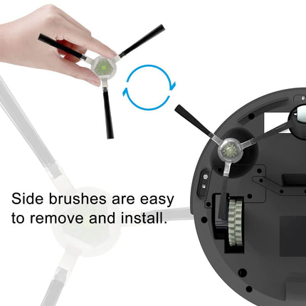 Lefant Parts Side Brushes Compatible Robot Vacuum M210, M210B, M210P, M213, M213S, F1, M1, P1, N1K, M320, M310 Robotic Vacuums And More