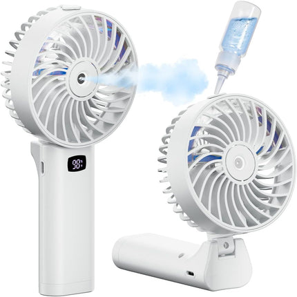 Gaiatop Portable Handheld Misting Fan, 4000Mah Rechargeable Personal Mister Fan, 4 Adjustable Speed Mist Fan, 180°Foldable, Mini