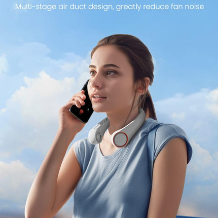 Gaiatop Portable Neck Fan, Rechargeable Hands Free Bladeless Portable Mini Fans, 3 Speeds 72 Air Outlet, Free Adjustment Personal