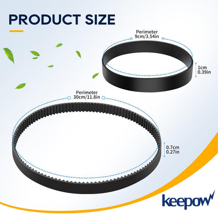 Keepow Belts Set For Bissell 3071 Powerforce Powerbrush Pet Xl And Turboclean Dualpro Pet 3072, 3067, 30673, 3109 Carpet Cleaner, Parts 1626502 & 1626486 2+2 Pack