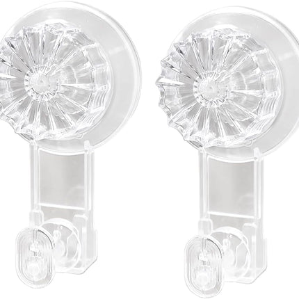 2 Pack Suction Cup Wreath-Hooks，22 LB Heavy Duty Waterproof Removable Vacuum Suction Hooks for Bathroom Kitchen， Wreath Hanger for Window Glass Front Door Halloween Christmas