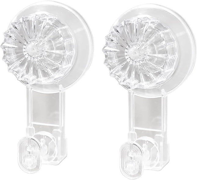 2 Pack Suction Cup Wreath-Hooks，22 LB Heavy Duty Waterproof Removable Vacuum Suction Hooks for Bathroom Kitchen， Wreath Hanger for Window Glass Front Door Halloween Christmas