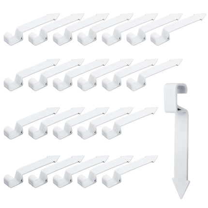 AIEX 24pcs Outdoor Light Hanging Hooks, Plastic Light String Hooks for Gutter Eaves Beam and Roof Panel, Patio Light Hangers for Halloween Christmas Year Holiday Party Decorations