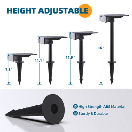 Barrina Solar Spot Lights Outdoor, 24 LEDs RGB Color Changing Solar Landscape Lighting, IP65 Waterproof, Auto On Off Solar Powered Outdoor Light for Yard Garden Lawn Patio Pathway, 6 Pack