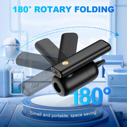 9000Pa Handheld Vacuum Cleaner With Led Light 180° Foldable Multifunctional Vacuum Cleaner For Blowing Vacuuming Pumping Strong Suction Rechargeable Mini Vacuums For Car Home Office