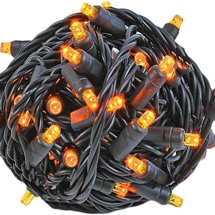 Novelty Lights 25FT 50 LED Halloween String Lights, Tree Lights Indoor Outdoor Commercial Grade LED Mini Light Set With 40,000 Hours Rating, Christmas Lights Christmas Tree Lights (Orange)