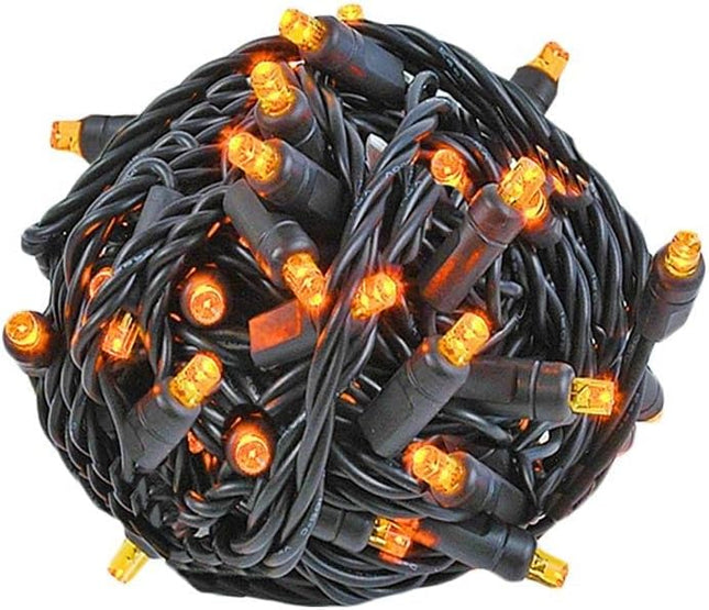 Novelty Lights 25FT 50 LED Halloween String Lights, Tree Lights Indoor Outdoor Commercial Grade LED Mini Light Set With 40,000 Hours Rating, Christmas Lights Christmas Tree Lights (Orange)
