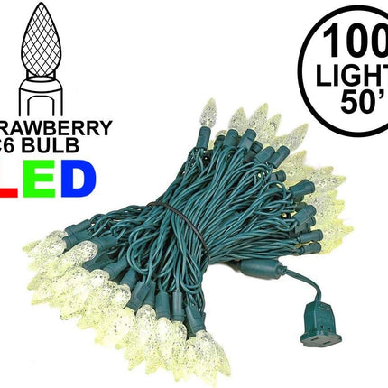 ‎‎‎Novelty Lights 50FT 100 LED C6 LED Christmas String Lights, Outdoor Christmas Tree Commercial Grade LED String Lights, Permanent Christmas Lights Outdoor Tree Decorations Outdoor (Warm White)
