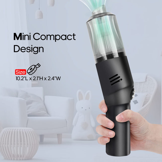 Portable Mini Car Vacuum Cleaner, High Power Cordless400G Handheld Rechargeable Vacuum Cleaner For Desk V06