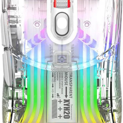 Bluetooth Wireless Mouse, Transparent RGB Mechanical Dual Mode Gaming Mouse, A Must-Have Cool USB Computer Mouse for Gaming and Esports…