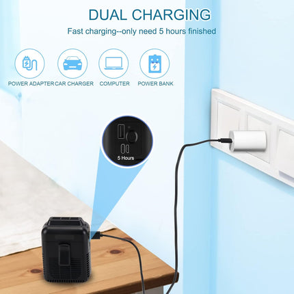 8000Mah Waist Fan With 32H Working Time, Portable Mini Shirt Fan With 3 Speeds, Battery Powered HandsFree Wearable Body Fan