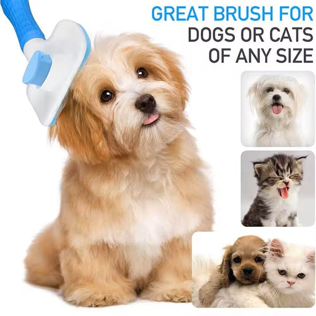 HMTRADE Cat Grooming Brush, Cat Fur Brush, Pet Hair Brush, Dog Grooming Brush, Dog Slicker Brushes For Grooming, Tool Gently Removes Loose Undercoat, Brush For Pet Massage (Pink)