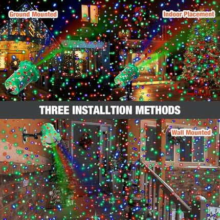 Treela Christmas Projector Lights Outdoor Starry Waterproof Projection Light with Remote Control LED Outdoor Light Projector Landscape Spotlights for Xmas Yard Party(Cross Light,Red, Green, Blue)