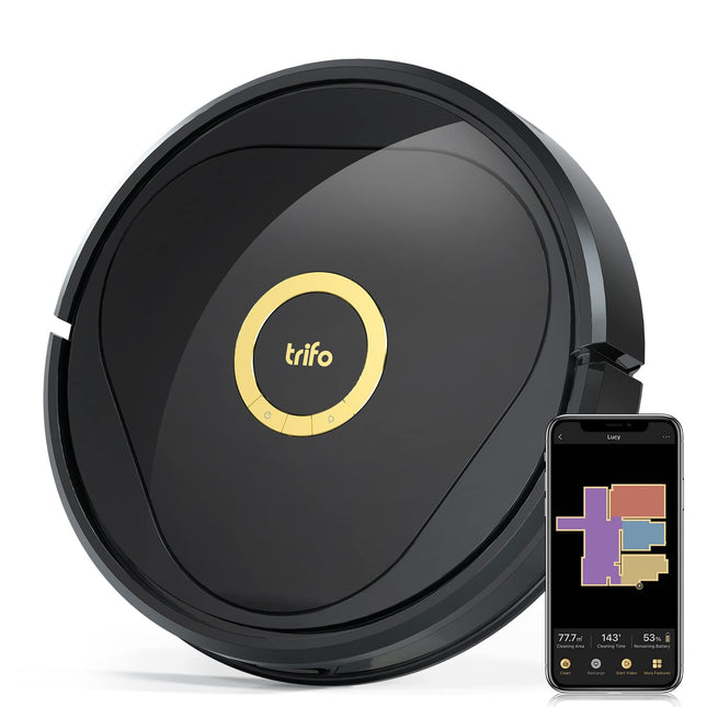Trifo Robot Vacuum, Robotic Vacuum Cleaner, 3000Pa Strong Suction, Intelligent Ai Mapping, Virtual Walls, Perfect For Pets Hair, Selfcharging, Carpets, Hard Floors, Tile, Wifi, Alexa, App Control