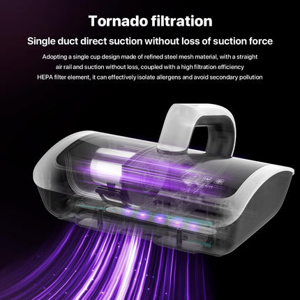 Bed Vacuum Cleaner With 2Pcs Hepa Filter 12Kpa Suction Handheld Uv Mattress Vacuum Cleaner，Bed Cleaner Machine Deep Cleaner For Bed Sheet Pillow Couch Pet Hair And Carpets