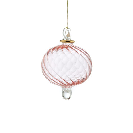 Egyptian Red Ribbed blown glass ornaments decorative balls for Christmas tree decorations xmas decorations ideas for home Christmas tree toppers
