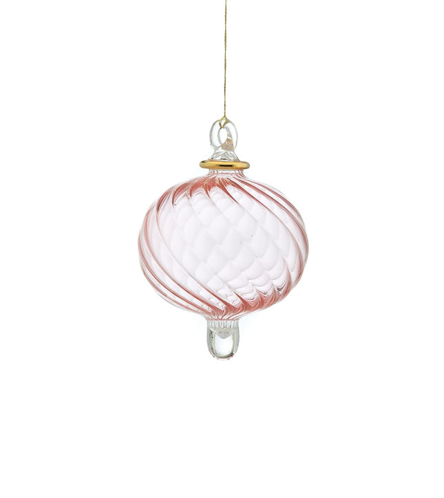 Egyptian Red Ribbed blown glass ornaments decorative balls for Christmas tree decorations xmas decorations ideas for home Christmas tree toppers