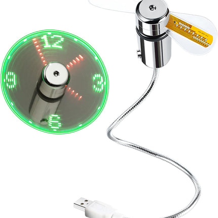Onxe Led Usb Clock Fan With Real Time Display Function,Stocking Stuffers For Men Christmas Gadgets,1 Year Clock