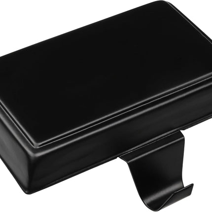 BIRDROCK HOME 4pk Flat Top Holiday Stocking Holder for Mantle | Black Finish with Non-Scratch Base | Fireplace Hook for Christmas Stockings Decor