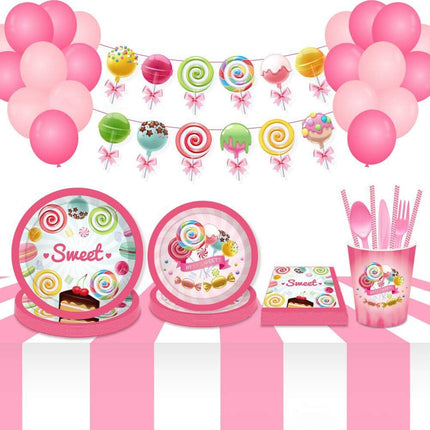 Candyland Banner,Lollipop Banner,Rainbow Candy Banner,Donut Banner,Candyland Party Supplies,Candyland Baby Shower,Candyland Decoration for Girls,Kids,Home,Classroom,Bedroom