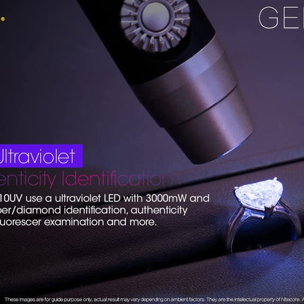 NITECORE GEM10UV Gem Identification Flashlight with Ultraviolet LED Black