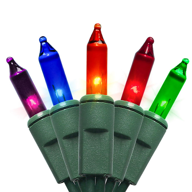 Christmas Lights Multicolor 35 Count - Incandescent Mini Christmas Lights for Indoor Outdoor Christmas Tree Decorations, 8.5 Feet Green Wire Colored Christmas String Lights