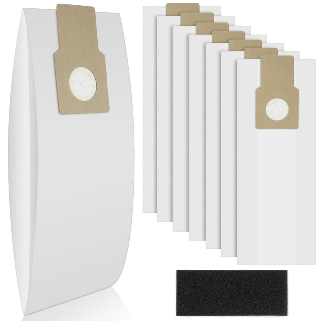Type Ulo Vacuum Bags For Kenmore 5068, 50688, 50690, 50105 Upright Vacuum, 8 Pack Paper Bags For Miele Type Z, S170S180, S183, S184, For Panasonic Type U2, With 1 Foam Filter