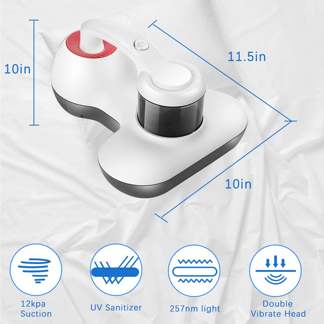 Mattress Vacuum Cleaner, Uv Bed Cleaner 12Kpa Handheld d Effectively Clean Up Bed, Pillows, Cloth Sofas, Carpets And Ther Fabric Surfaces