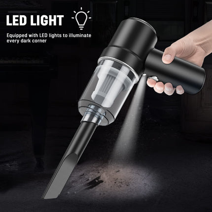 Cordless Vacuum Cleaner, Mini Handheld Vacuum, Small Car Vacuum With Led, Electric Air Duster & Vacuum Cleaner 2 In 1 Rechargeable, Portable Vacuum Cleaner For Home, Office And Car Cleaning