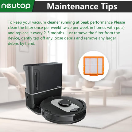 Neutop Filters Compatible With All Shark Ai Av2501S Av2501Ae Av2502Ae Rv2520Aous Av2510Aous Av2511Ae Rv2610Wa Rv2610Wd Robot Vacuums With Selfempty Base, 4Pack.