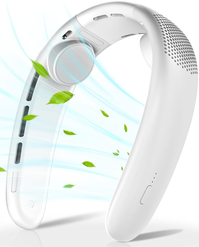 Neck Fan,Portable Ultrathin Bladeless Neck Fan,4000Mah Rechargeable Battery Powered,3 Speeds Adjustable,Relaxed Without Feeling