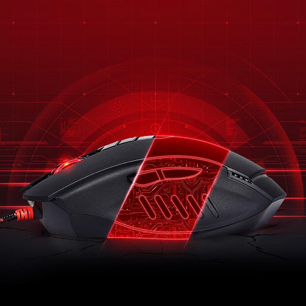 BLOODY V8MA Ultra Core 3 Optical PC Gaming Mouse with X'Glide Metal Mouse Feet for Precision Handling - 8 Programmable Buttons for Macros/Scripting/Automation - Ideal for Palm Grip - 3200DPI