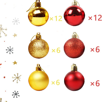 48 Pack 2.36 Inch Christmas Balls Ornaments, Shatterproof Christmas Hanging Balls for Xmas Tree, Holiday, Garlands, Wedding, Party, Home, Bar