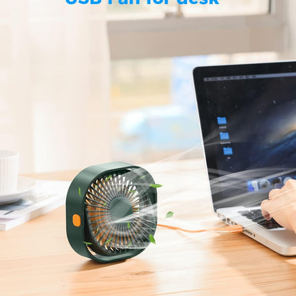 Uniqus Small Usb Desk Fan,3 Speeds Portable Table Fan, 4 Inch Personal Mini Fan,Small Cooling Fan By Usb Plug In, 360°Rotatable