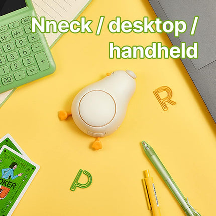 Handheld Fan, Hanging Fan, Portable Fan, Lying Flat Duck Design, 3 Speed Adjustment, 800Mah Rechargeable, Mini Fan For Babies