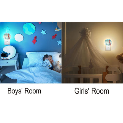 Axayaz Christmas Gnome LED Night Light Winter Snow Mistletoe Tree Snowflake Dusk to Dawn Round Lamp Auto Sensor for Bathroom Hallway Living Room
