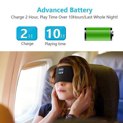 Sleep Headphones Bluetooth Headband,Upgrage Soft Sleeping Wireless Music Sport Headbands, Long Time Play Sleeping Headsets with Built in Speakers Perfect for Workout, Running, Yoga (Black)