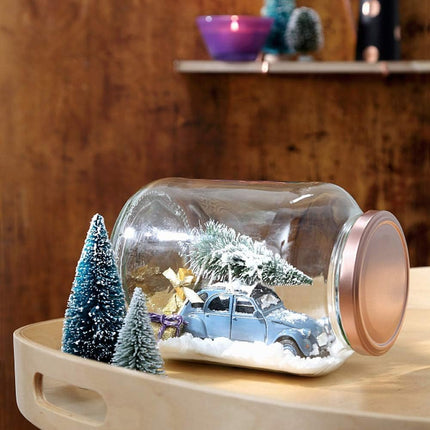Mini Snow Frost Trees Mini Christmas Tree Plastic Winter Snow Ornaments Tabletop Trees for Holiday Party DIY Room Decor Home Table Top Christmas Decoration Diorama Models 100mm 10 Pcs