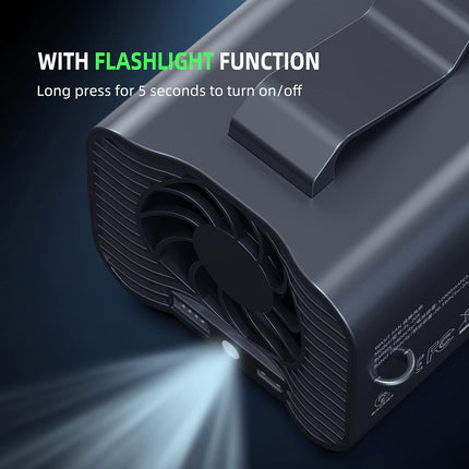 K Tomoto 12000Mah Waist Clip Fan Neck Fan Max 24H Working Time, 7500 Rpm Strong Airflow, 3 Speeds, HandsFree Rechargeable Battery