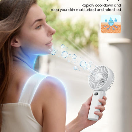 Gaiatop Portable Handheld Misting Fan, 4000Mah Rechargeable Personal Mister Fan, 4 Adjustable Speed Mist Fan, 180°Foldable, Mini
