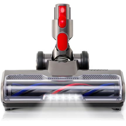 Direct Drive Cleaner Brush Head: Compatible With Dyson V7 V8 V10 V11 V15 Vacuum Floor Attachment With Turbo Bristle Roller And Led Lights For Hardwood And Carpet
